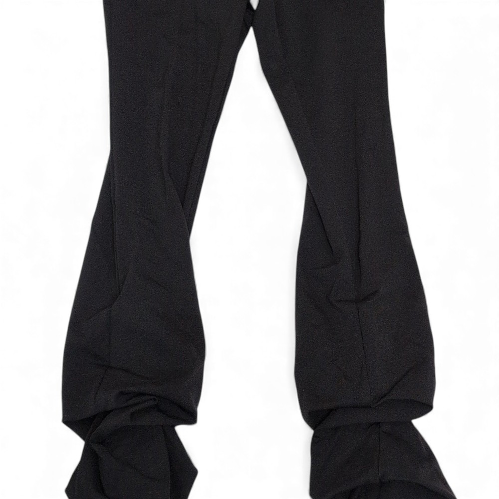 La Bijou‎ Black Ruffle-Hem Flare Trousers - Size S